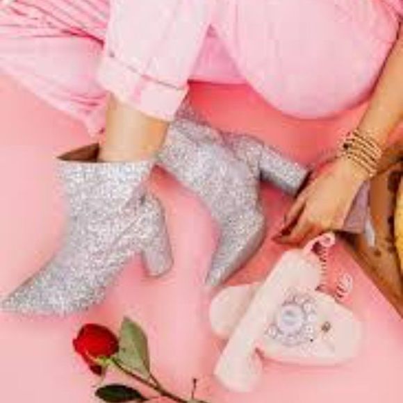 Rhinestone Booties-Silver - Picture 11 of 11